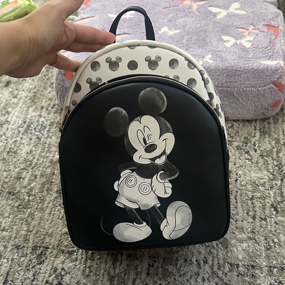 Mickey Mouse Black and White Backpack
